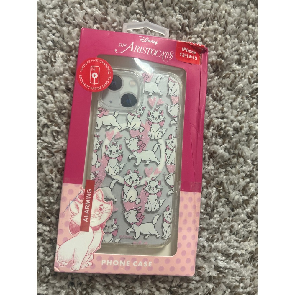 Disney The Aristocats Marie iPhone 13 14 15 Case Skinnydip London Clear Pink